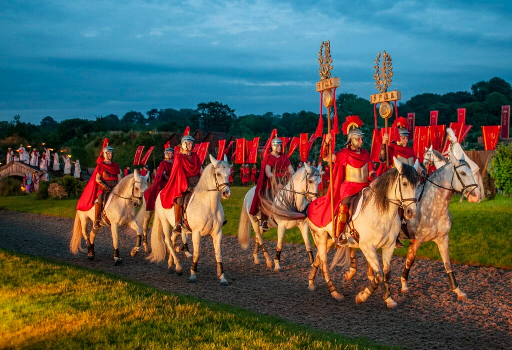 13 Kynren Romans Riding on horseback, Kynren