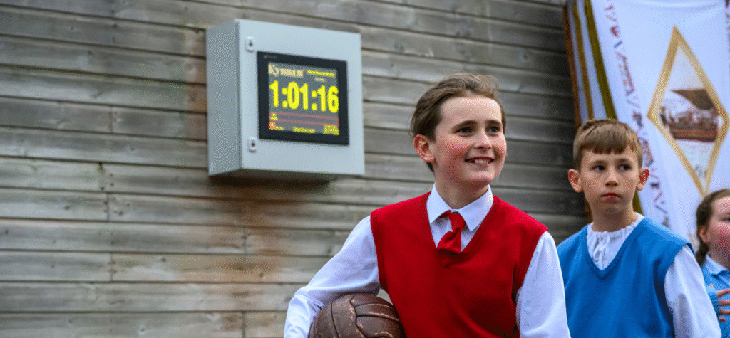 Kids get ready to go on stage at Kynren - An Epic Tale of England in County Durham