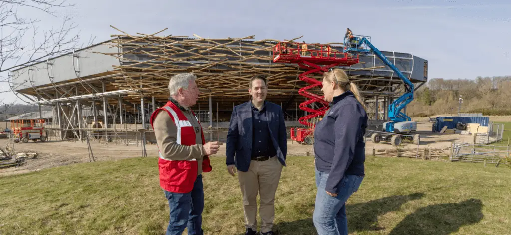 MP visits a construction site at Kynren